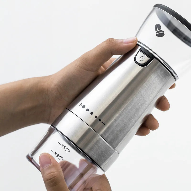 Electric Coffee Grinder Stainless Steel Adjustable Hand Grinder Coffee Machine Coffee Bean Burr Grinders Mill Kitchen Tool - Bellarte Enchanté Electric Coffee Grinder Stainless Steel Adjustable Hand Grinder Coffee Machine Coffee Bean Burr Grinders Mill Kitchen Tool